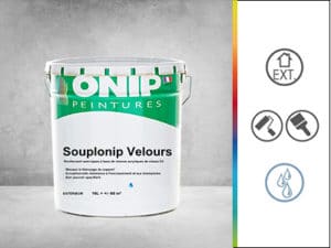 revêtement acrylique souplonip velours